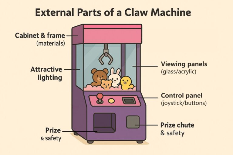 Parties externes d'une machine à pince