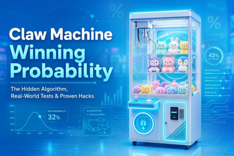 Claw machine winning probability banner